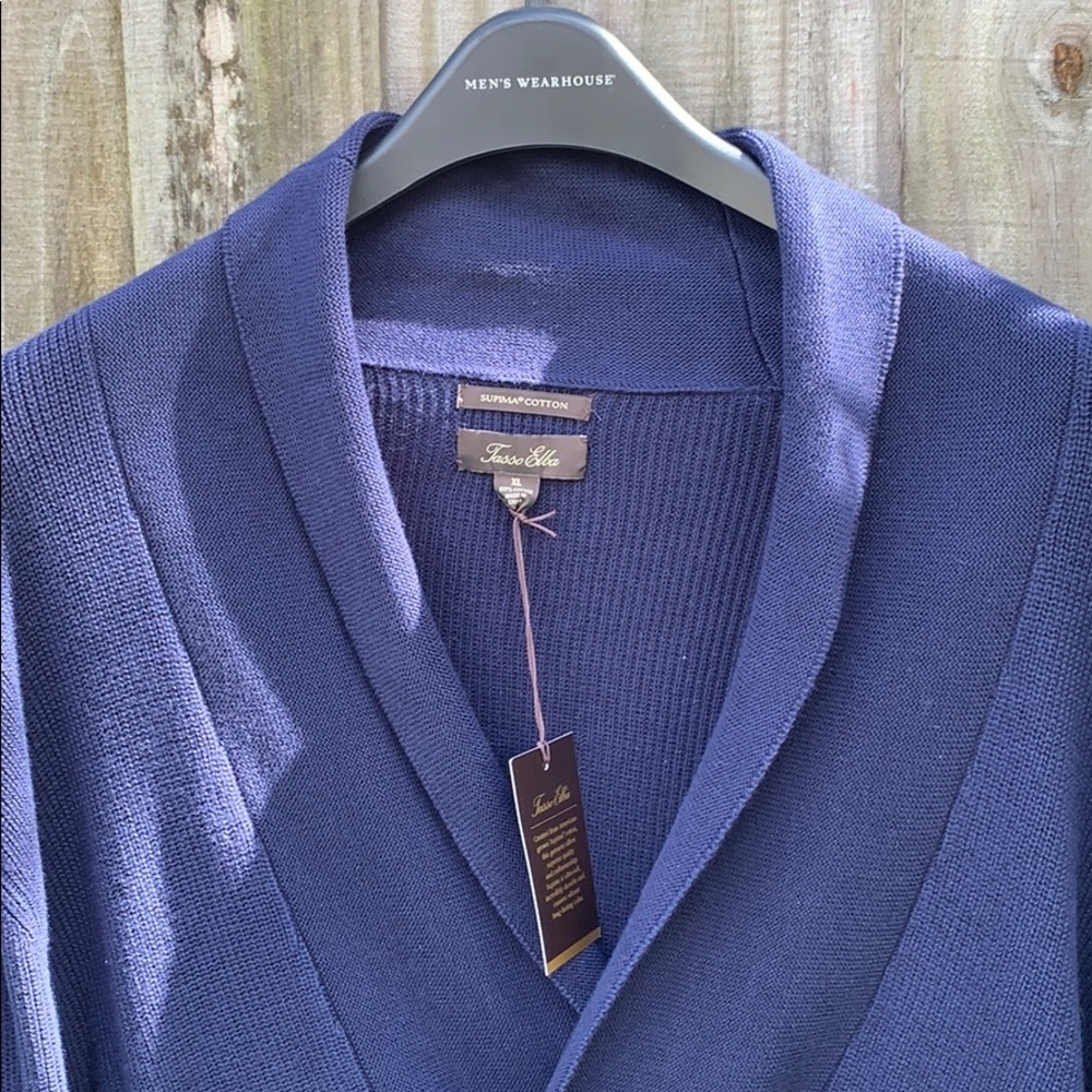 Men’s cardigan double breasted sweater navy XL